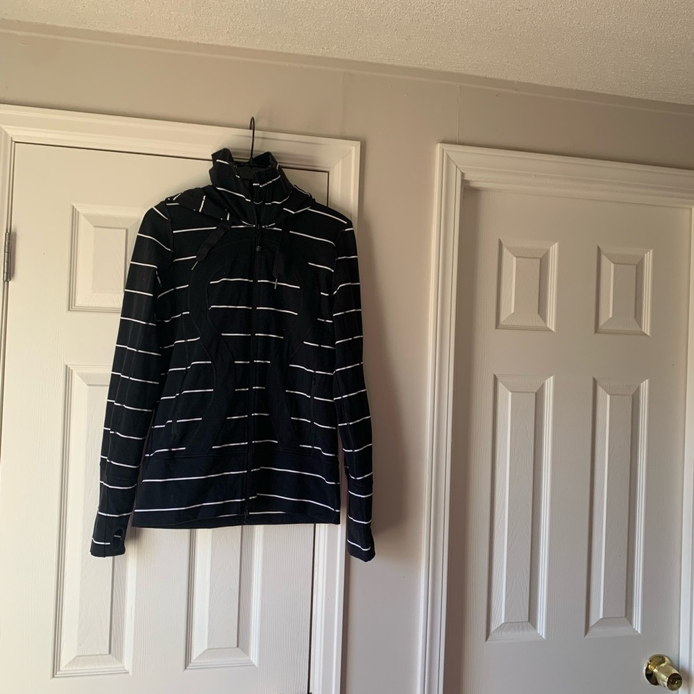 lululemon athletica Black and White Striped Sweater